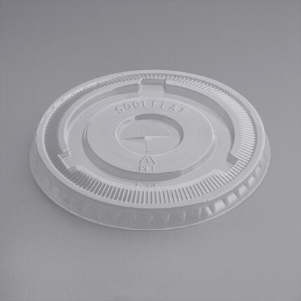 Clear Flat Lid With Straw Slot